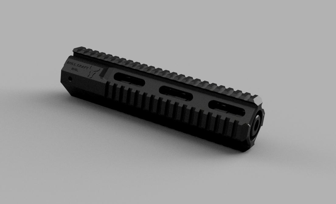 Super Lightweight Picatinny Quad Rail and Aluminum Barrel Nut for AEG (various lengths)