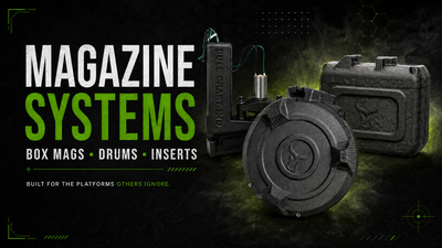 Bull Craft Industries drum and magazine inserts including precision-engineered drum magazine systems, magazine inserts and feeding components manufactured in Florida, USA for reliable performance and increased capacity.