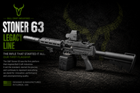 Bull Craft Industries Stoner 63 Line featuring precision-engineered airsoft accessories and upgrade components for G&P Stoner 63 platforms, designed and manufactured in Florida, USA.