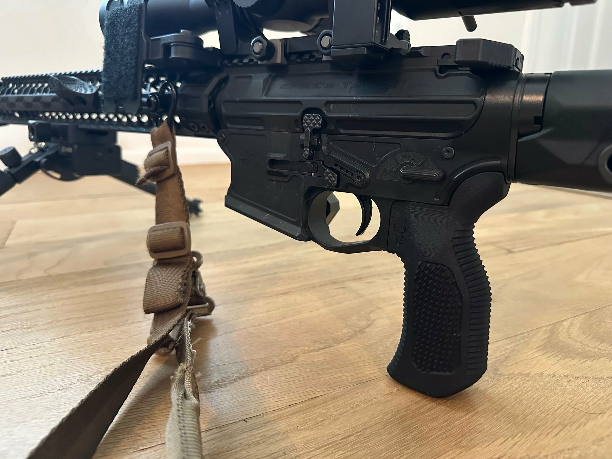 COWabunga Grip on a Spikes Tactical 5.56