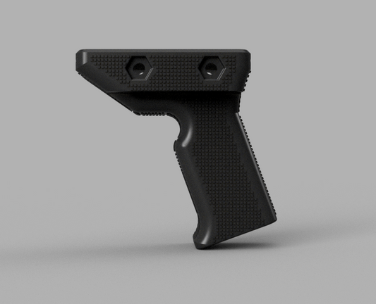 3" Long Angled Contoured Grip Foregrip for Picatinny Rails