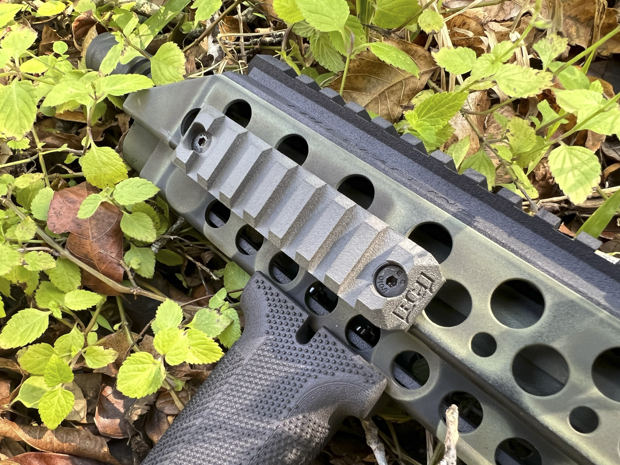 Bull Craft five-slot M-LOK bottom rail insert installed beneath a G&P Stoner 63 barrel